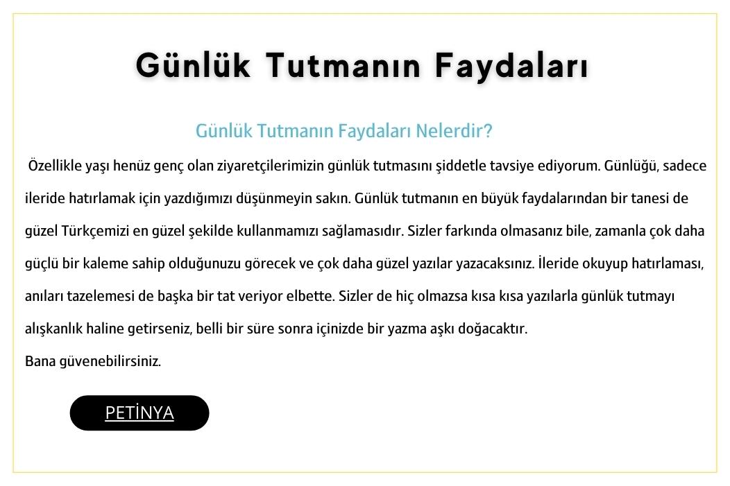 gunluk tutmanin faydalari