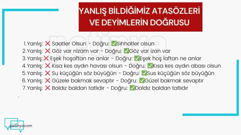 Yanlış Bildiğimiz Atasözleri Ve Deyimlerin Doğrusu Nasıldır?