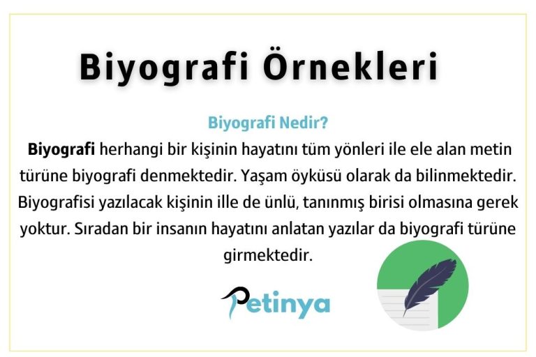 biyografi nedir biyografi ornekleri