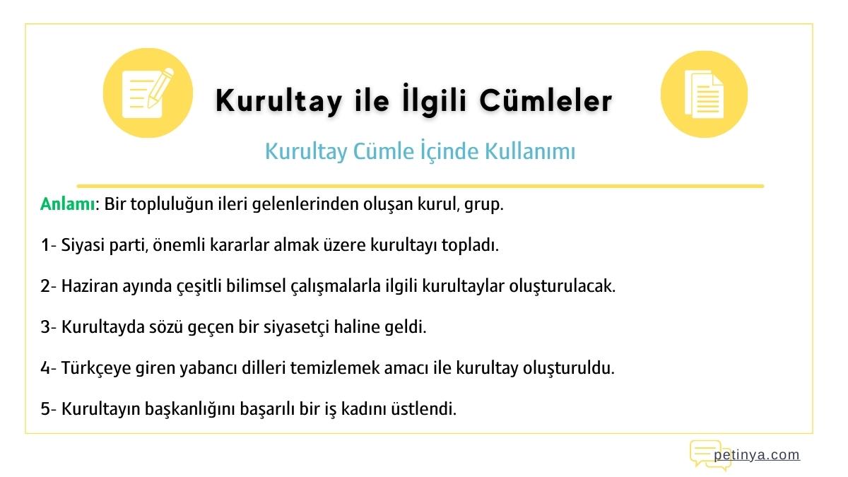 kurultay ile ilgili cumleler