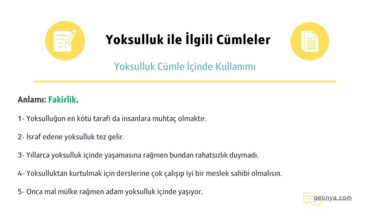 yoksulluk ile ilgili cumleler