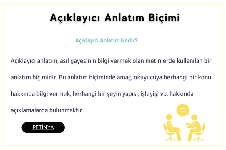 aciklayici anlatim bicimi nedir